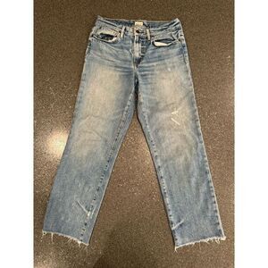 ABLE Distressed Raw Hem Denim Jeans Size‎ 24